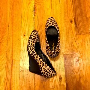 Neiman Marcus leopard platforms